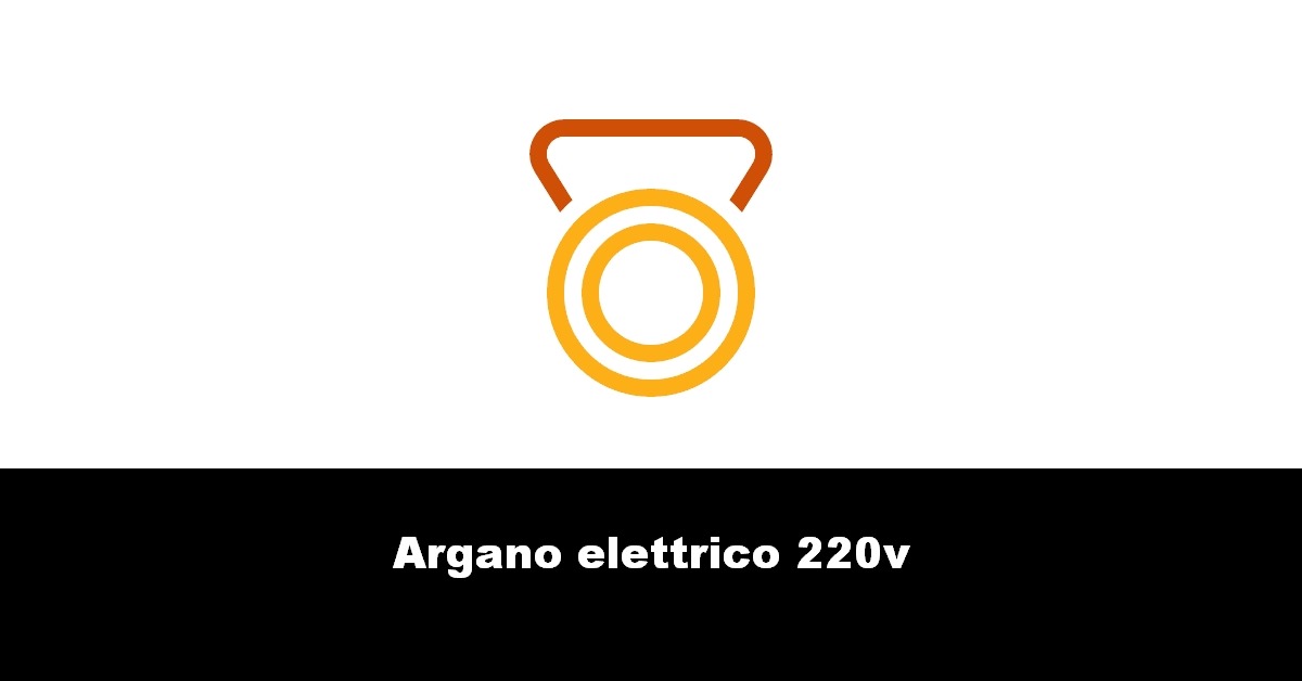 Argano elettrico 220v