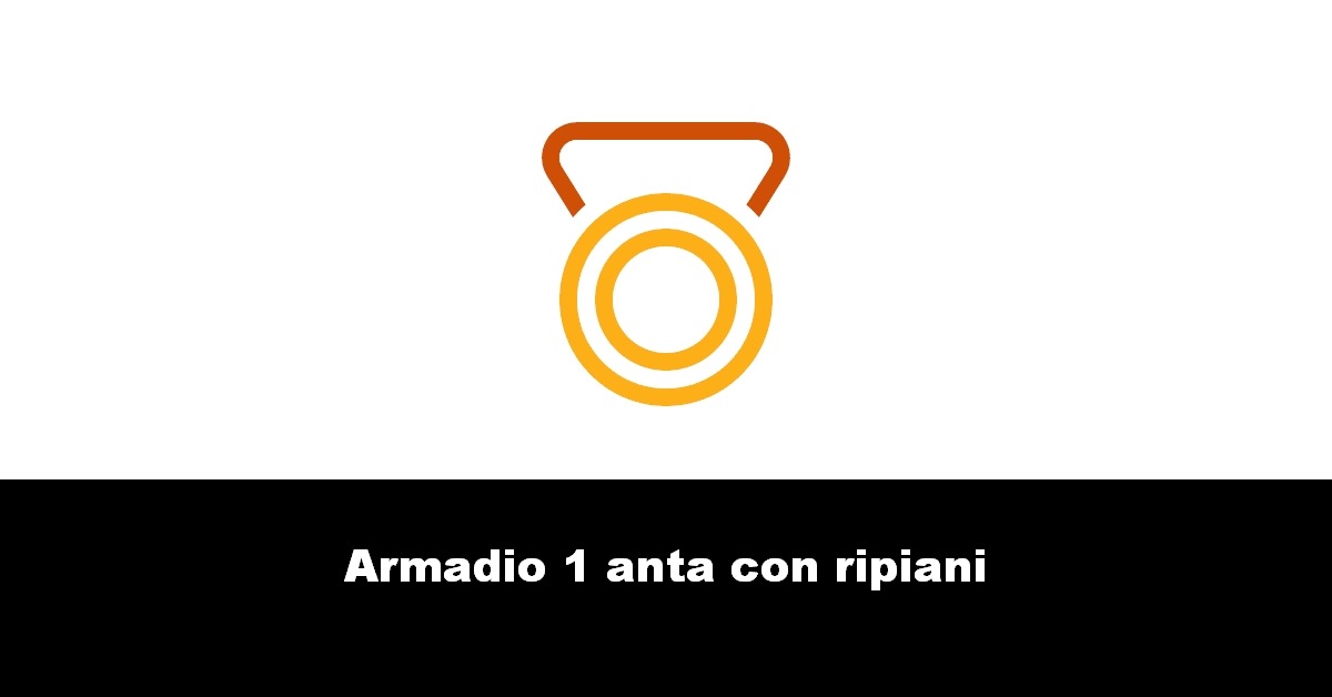 Armadio 1 anta con ripiani