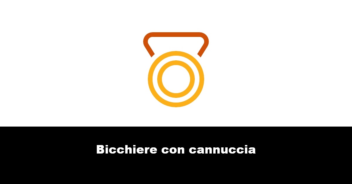 Bicchiere con cannuccia