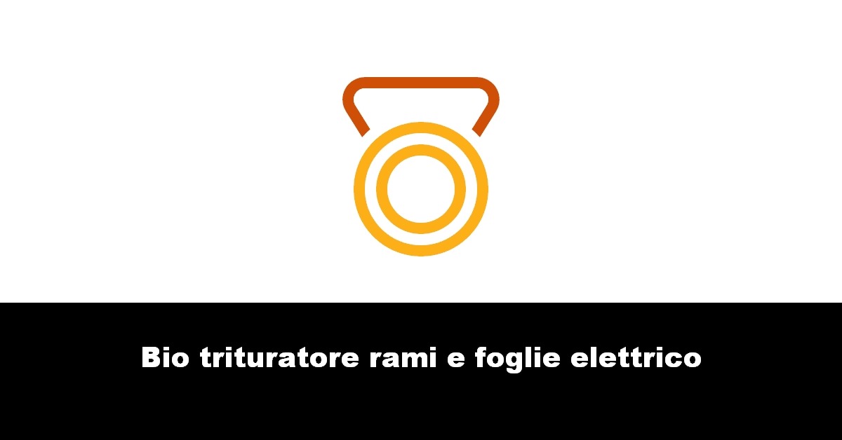 Bio trituratore rami e foglie elettrico