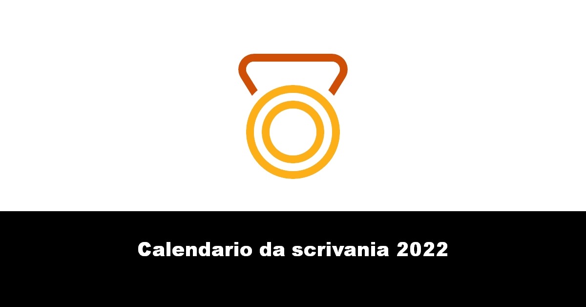 Calendario da scrivania 2022