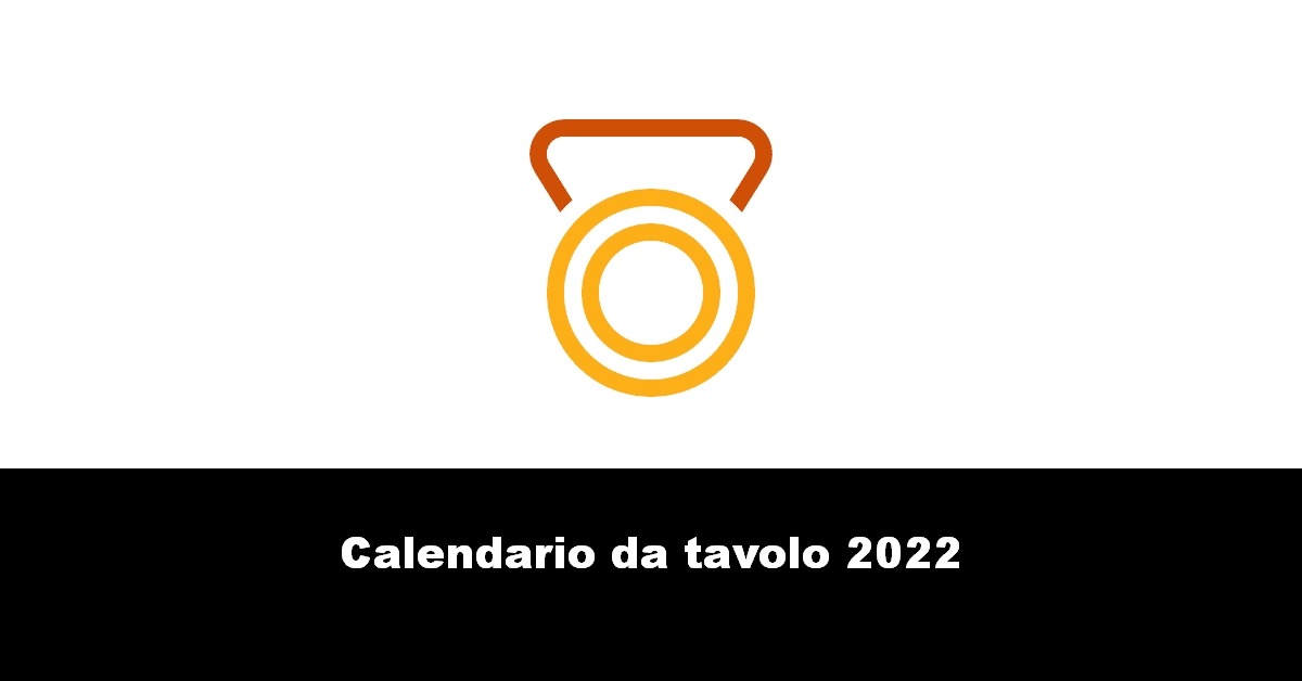Calendario da tavolo 2022