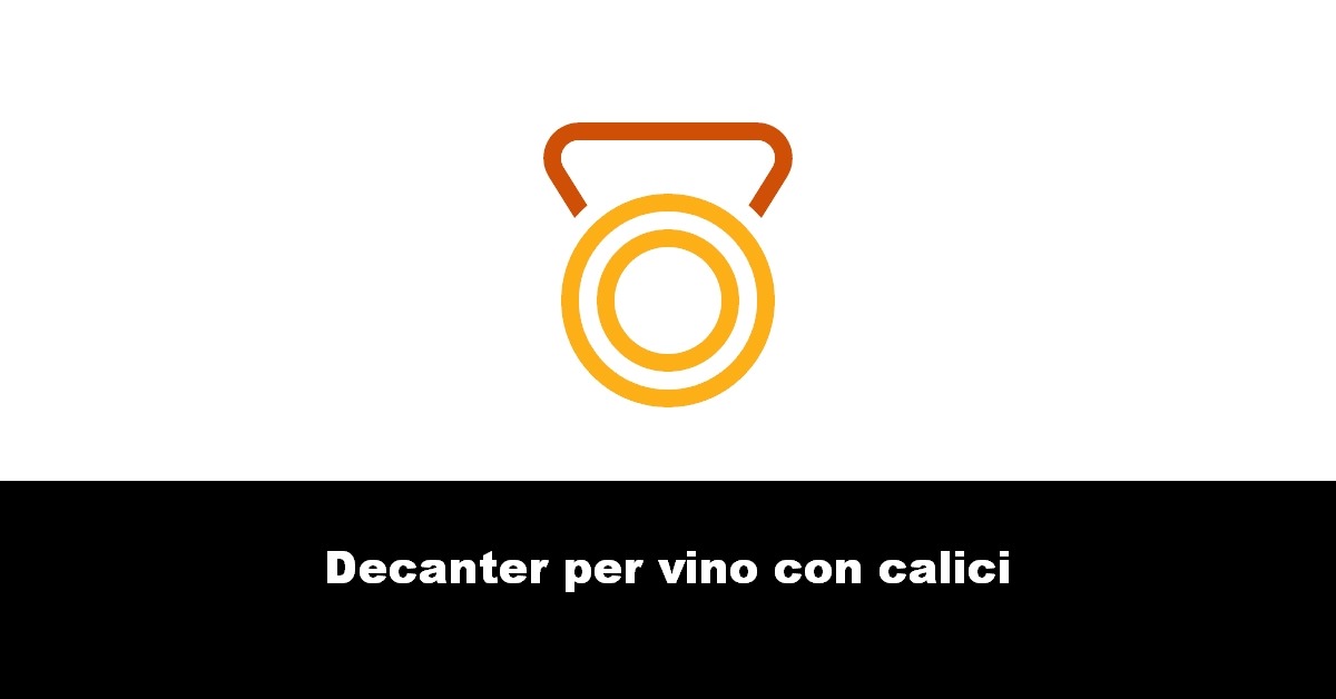 Decanter per vino con calici