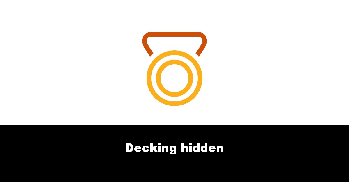 Decking hidden