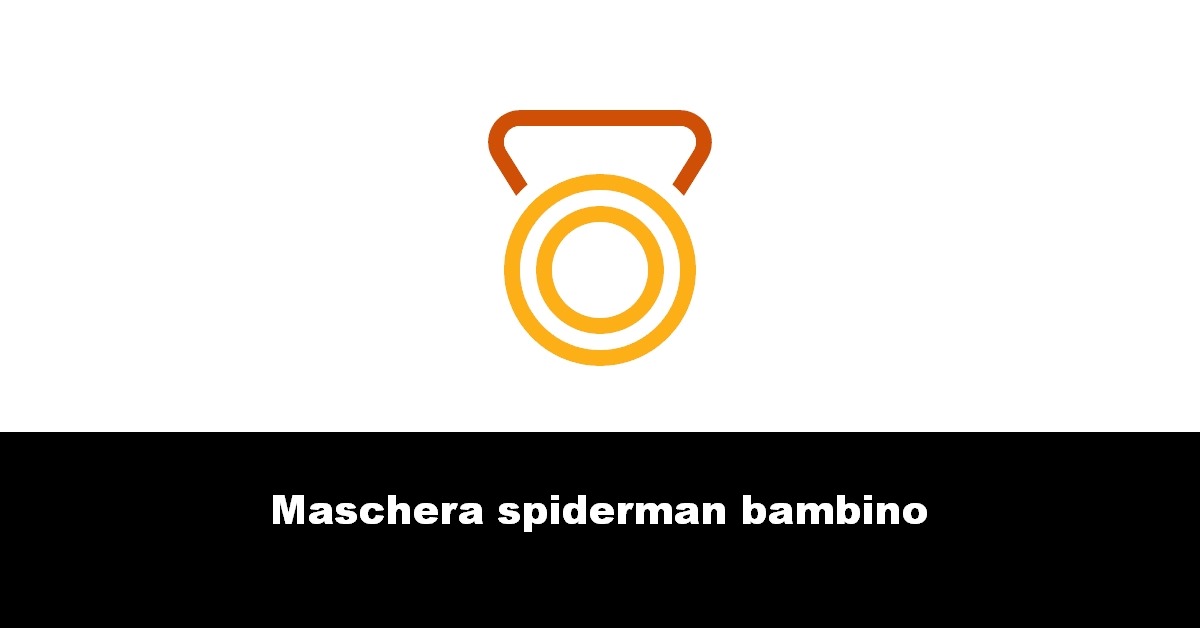 Maschera spiderman bambino