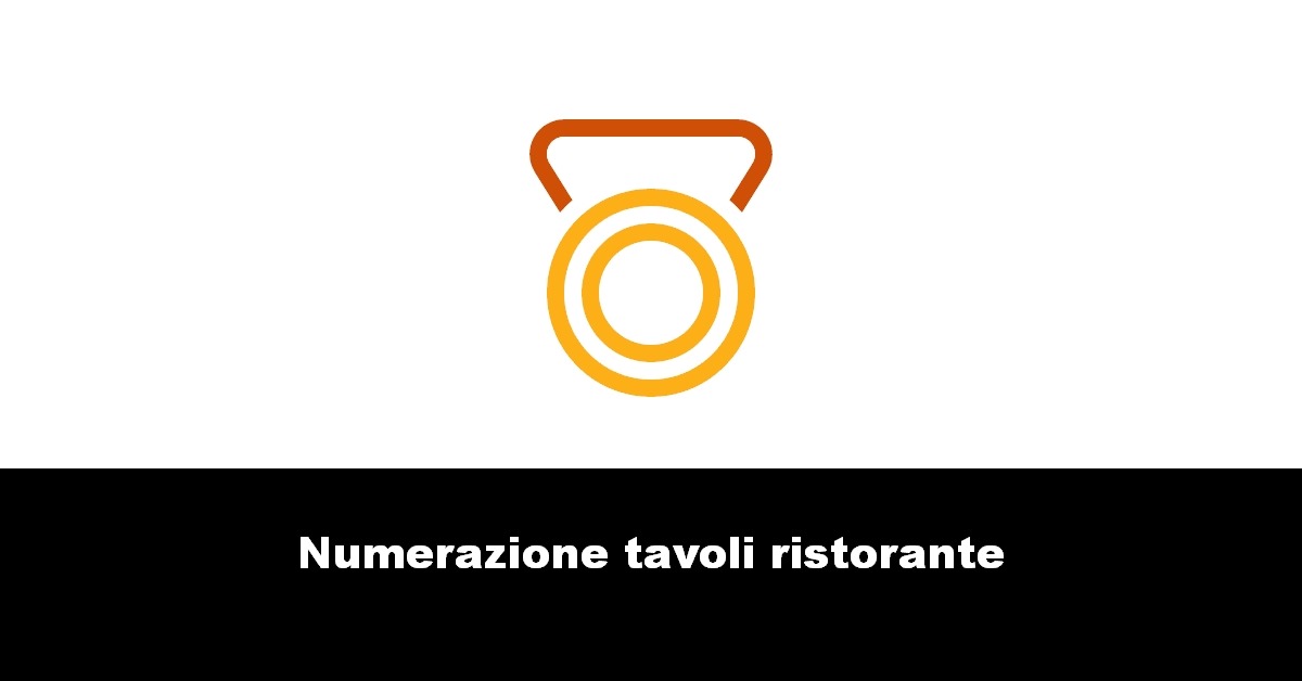 Numerazione tavoli ristorante