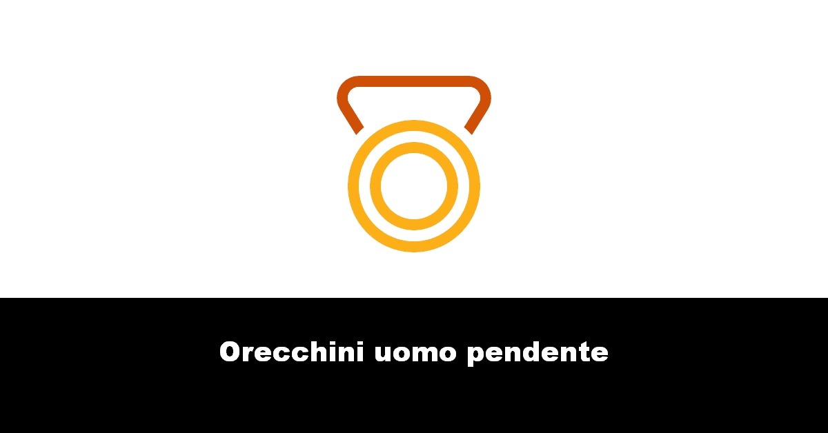 Orecchini uomo pendente