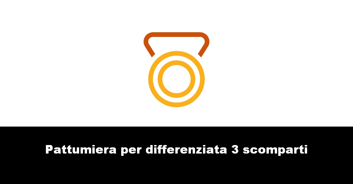 Pattumiera per differenziata 3 scomparti