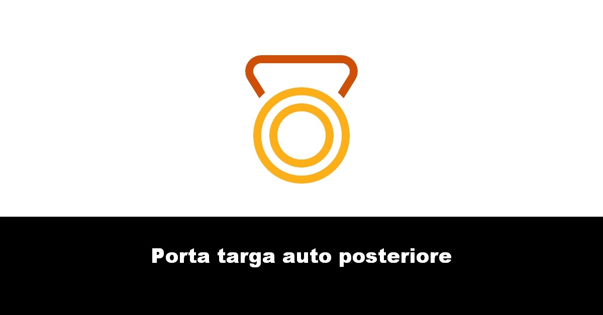 Porta targa auto posteriore