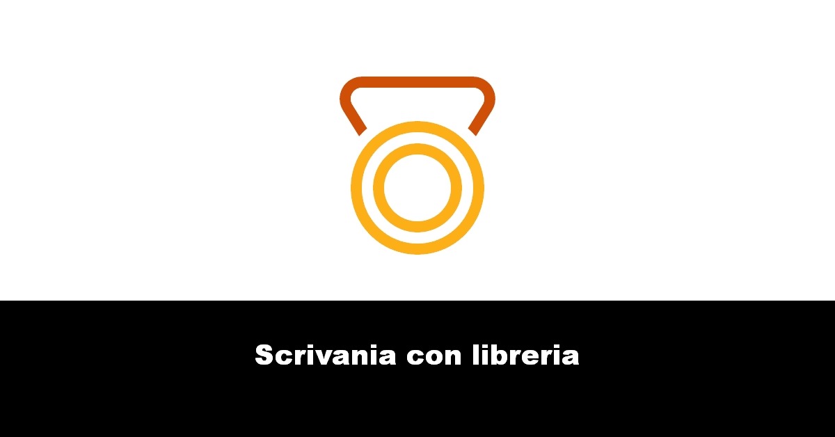 Scrivania con libreria